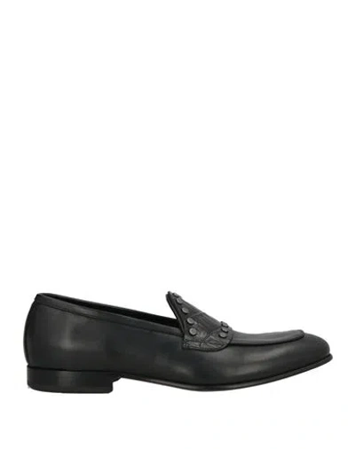 Mich Simon Man Loafers Black Size 9 Calfskin