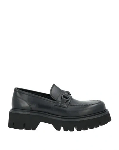 Mich Simon Man Loafers Black Size 9 Calfskin