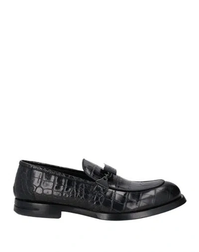 Mich Simon Man Loafers Black Size 9 Leather
