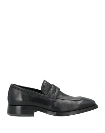 Mich Simon Man Loafers Black Size 9 Leather