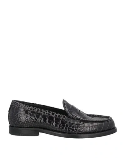 Mich Simon Man Loafers Black Size 9 Leather