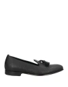 Mich Simon Man Loafers Black Size 9 Leather