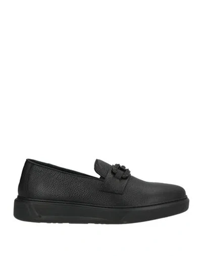 Mich Simon Man Loafers Black Size 9 Leather