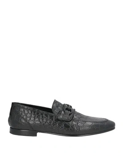 Mich Simon Man Loafers Black Size 9 Leather