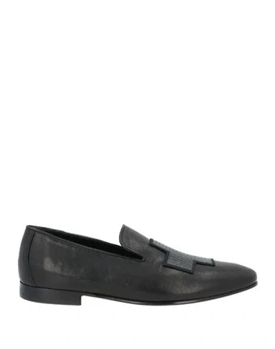 Mich Simon Man Loafers Black Size 9 Leather
