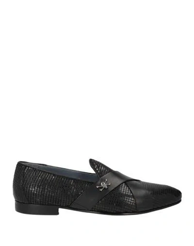 Mich Simon Man Loafers Black Size 9 Leather