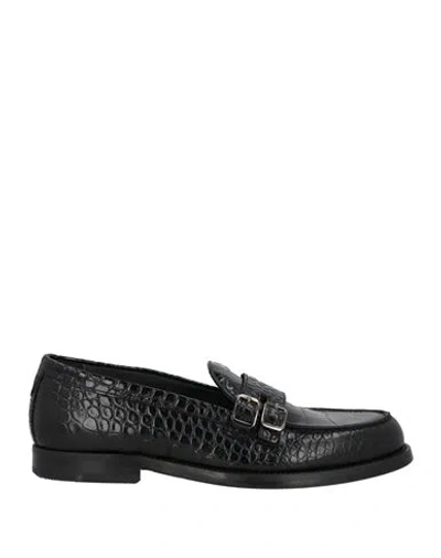 Mich Simon Man Loafers Black Size 9 Leather