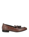 Mich Simon Man Loafers Brown Size 9 Leather
