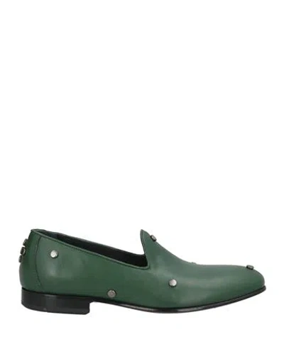 Mich Simon Man Loafers Green Size 9 Calfskin