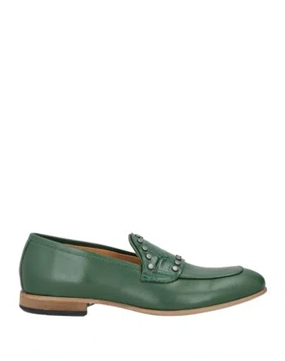 Mich Simon Man Loafers Green Size 9 Calfskin