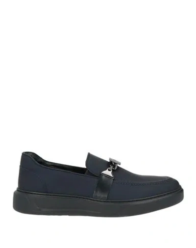 Mich Simon Man Loafers Midnight Blue Size 9 Leather