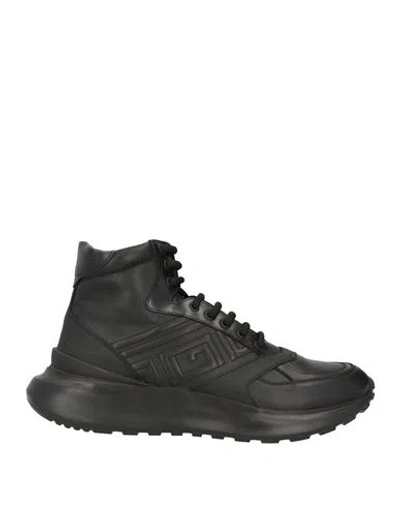 Mich Simon Man Sneakers Black Size 9 Calfskin