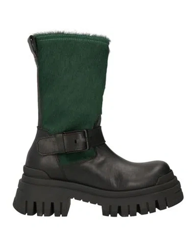 Mich Simon Woman Ankle Boots Black Size 8 Leather