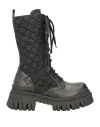 Mich Simon Woman Ankle Boots Black Size 8 Textile Fibers, Leather In Black