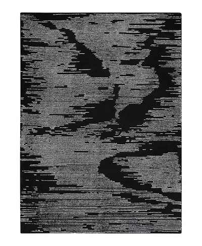 Michael Amini Ma30 Star Smr02 Area Rug, 5'3 X 7'3 In Black/ivory