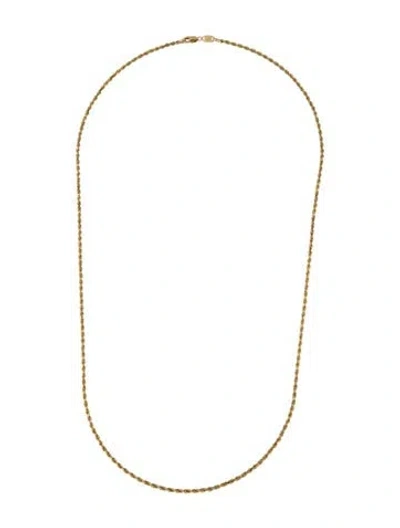 Pre-owned Michael Anthony 14k Rope Chain Link Necklace, 24" In Multi