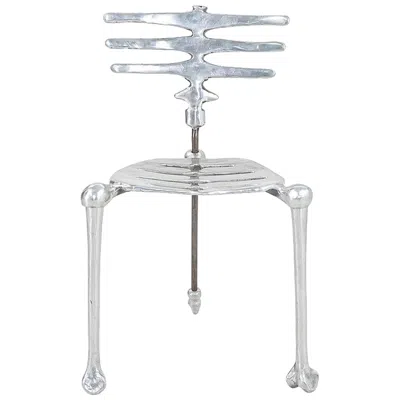 Pre-owned Michael Aram 1993 Vintage  Flights Of Fancy Skeleton Side / Dining Chair In Gray