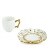 Michael Aram Anemone 2 Piece Demitasse Set In Gold