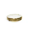 Michael Aram Anemone 4 Piece Tidbit Plate Set In Gold-tone