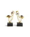 Michael Aram Anemone 2-piece Candleholder Set In Black