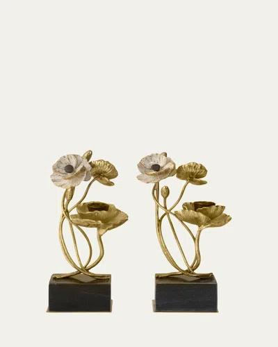 MICHAEL ARAM ANEMONE CANDLEHOLDERS, SET OF 2,PROD136010109