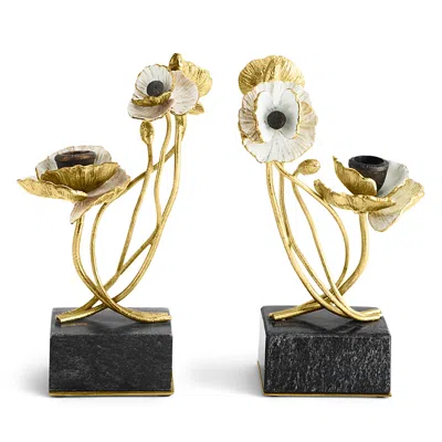 MICHAEL ARAM ANEMONE CANDLEHOLDERS, SET OF 2,175032