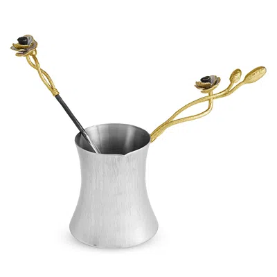 MICHAEL ARAM ANEMONE COFFEE POT WITH SPOON