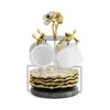 Michael Aram Anemone Demitasse Cup & Saucer Set With Stand In Gold