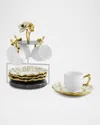 Michael Aram Anemone Demitasse Set & Stand