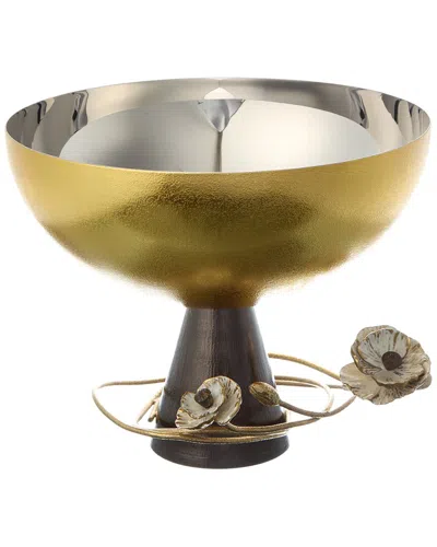Michael Aram Anemone Footed Large Bowl In Gold