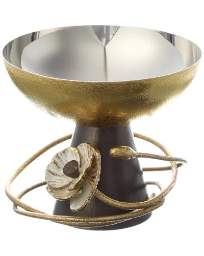 Michael Aram Anemone Footed Small Bowl In Gold