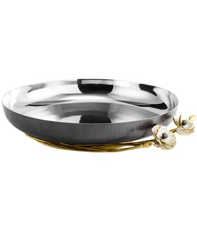 Michael Aram Anemone Large Footed Platter In Black