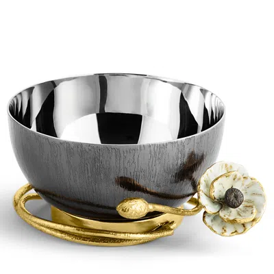 Michael Aram Anemone Nut Dish In Gray
