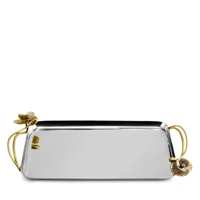 Michael Aram Anemone Serving Tray In Silver