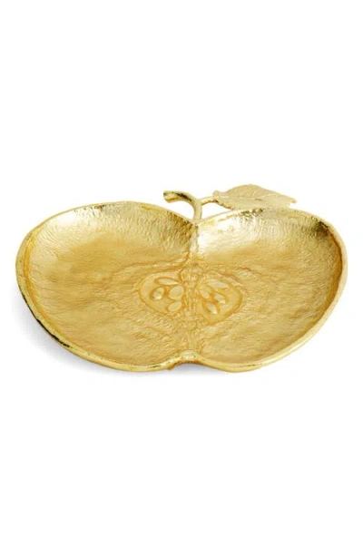 Michael Aram Apple Decorative Plate In Gold