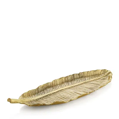 MICHAEL ARAM BANANA LEAF LARGE GOLD PLATTER