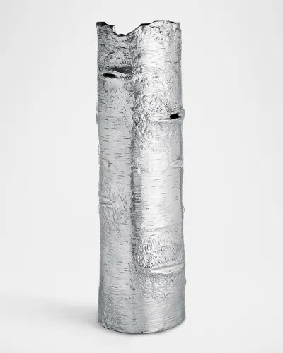 Michael Aram Bark Extra-large Vase, 28" In Silver