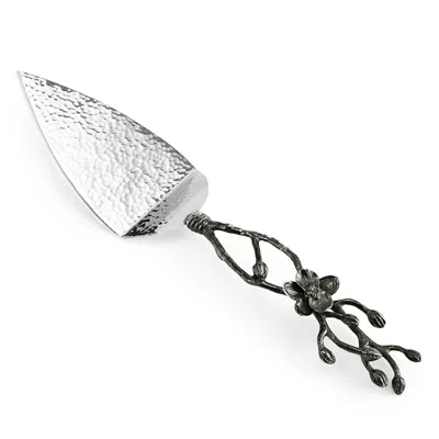 Michael Aram Black Orchid Cake Server In Black Nickel Plate