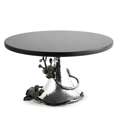 Michael Aram Black Orchid Cake Stand In Black Nickel Plate