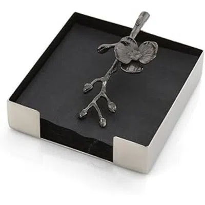 Michael Aram Black Orchid Cocktail Napkin Holder In Metallic