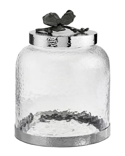 Michael Aram Black Orchid Cookie Jar In Transparent
