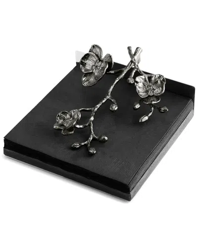 Michael Aram Black Orchid Dinner Napkin Holder In Silver