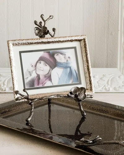 Michael Aram Black Orchid Easel Photo Frame In Silver