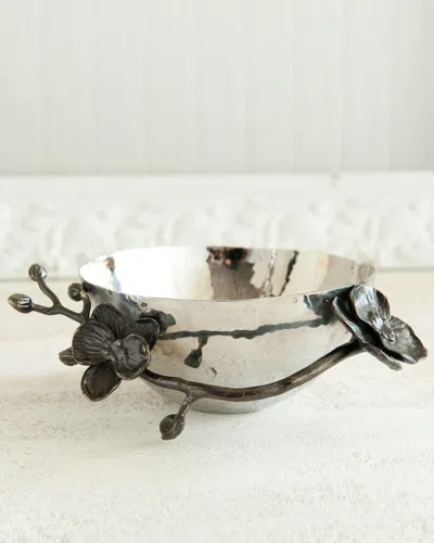 Michael Aram Black Orchid Nut Bowl In Black Nickelplate