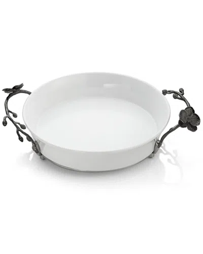 Michael Aram Black Orchid Pie Plate In White