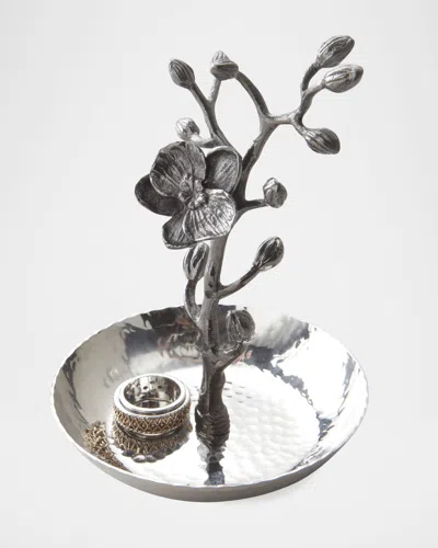 Michael Aram Black Orchid Ring Catch In Black Nickel Plate