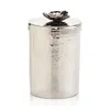 Michael Aram Black Orchid Round Container In Silver