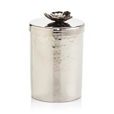 Michael Aram Black Orchid Round Container In Silver