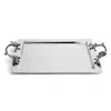 Michael Aram Black Orchid Handled Serving Tray In Silver