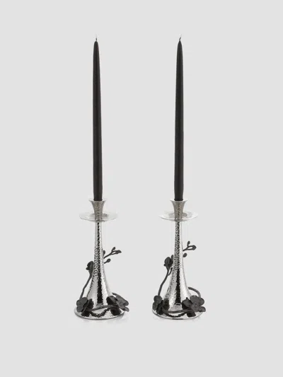 Michael Aram Black Orchid Taper Candle Holders